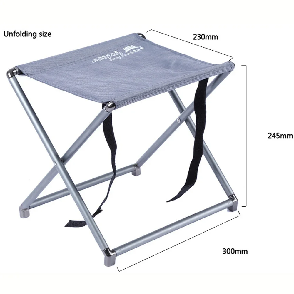 BRS-D21 Lightweight Outdoor Aluminum Alloy Folding Camping Chairs Hiking Picnic Compact Portable Collapsible Fishing Stool