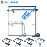 SCULPFUN XY Axis Extender Expansion Rid For S10/S30/Pro/S30 Pro Max Laser Engraving Machine Extension Kit 935x905mm Working Area