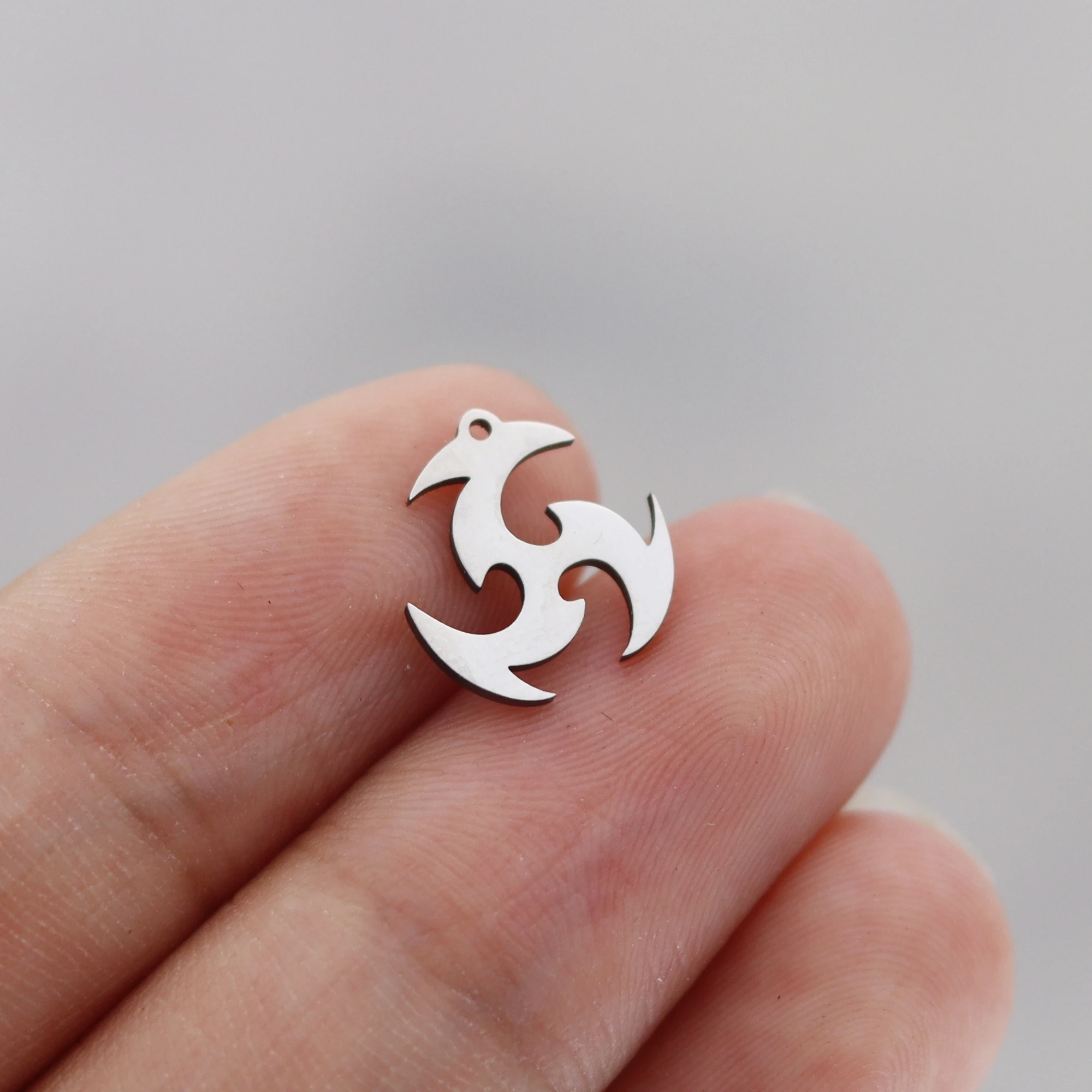 3pcs Game Impact Icon Raiden Shogun Thunder Element Charms Game Peripherals Cosplay Costume Props Pendant DIY Making Jewelry
