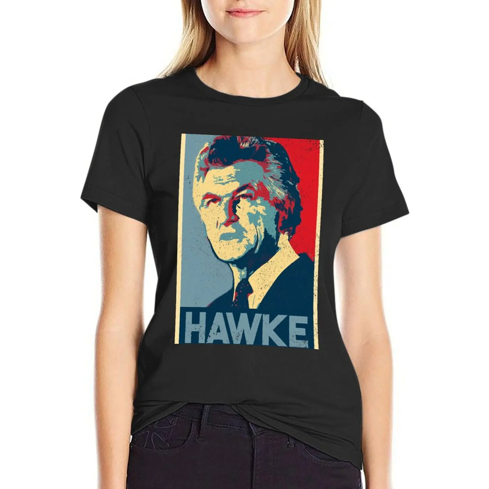 Bob Hawke Australian Icon T-Shirt funny animal print shirt for girls female vintage clothes Women's t-shirt