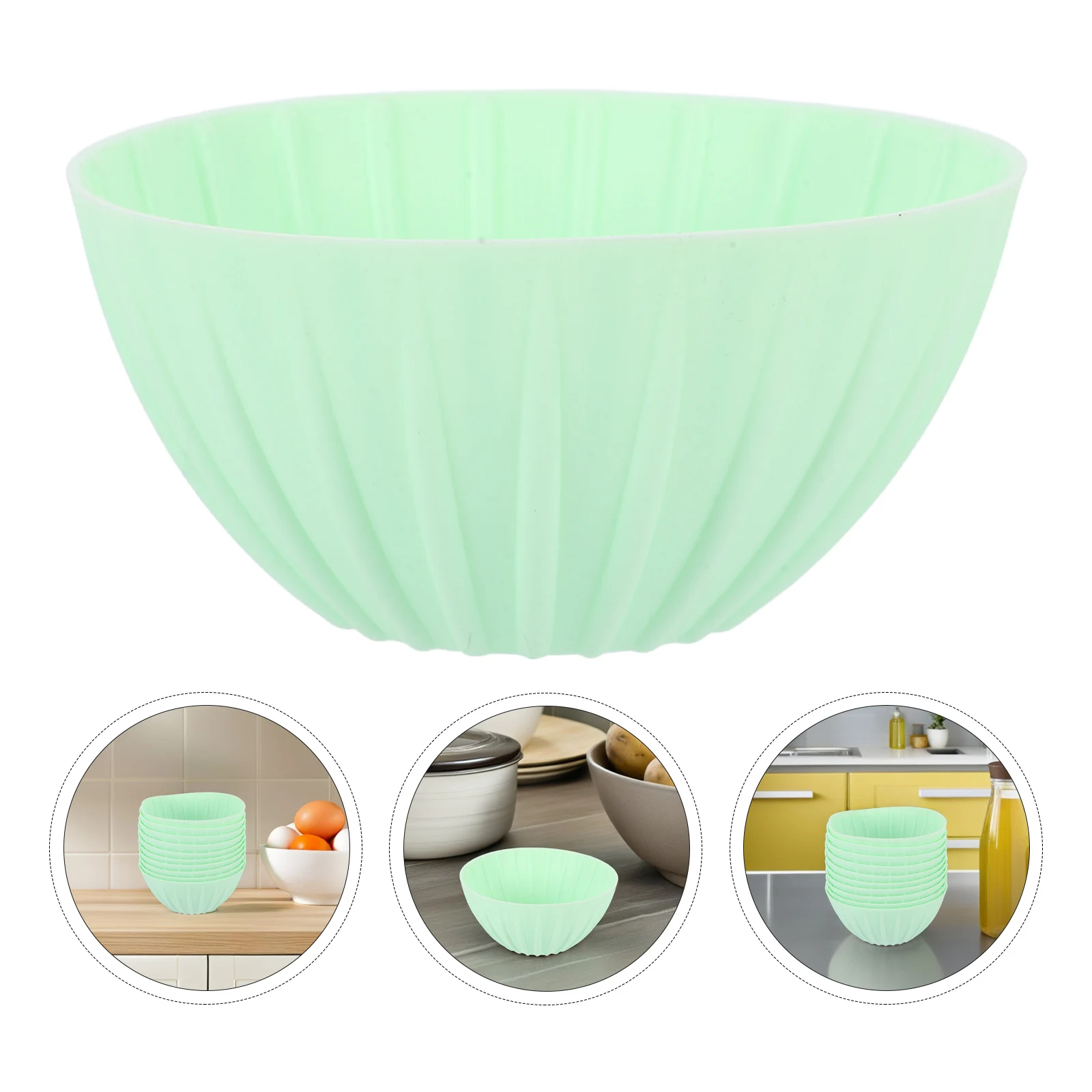10 шт., силиконовая корзина для расстойки хлеба, круглая форма для выпечки, корзина для ферментации, штабелируемая, легко чистящаяся, пищевой класс