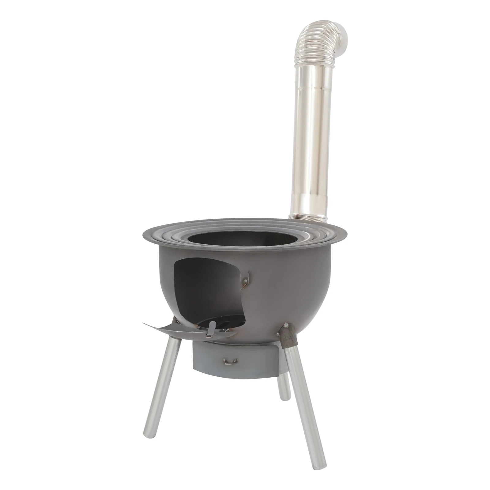 Poêle à bois de camping portable, poêle à bois multifonction avec grille pour le chauffage, le barbecue, la friture