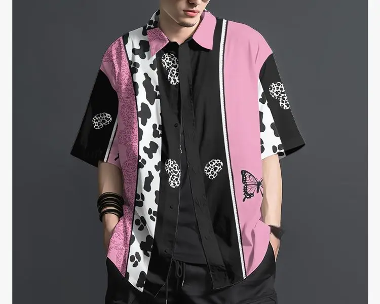 

Men New Summer Stylish Loose Casual Short-Sleeve Shirts