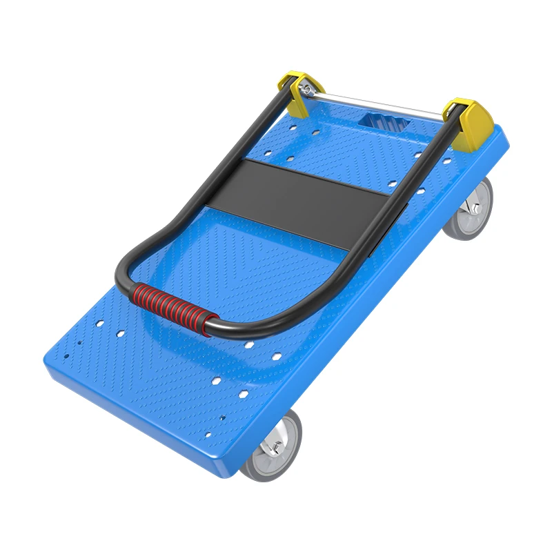 Hand Truck Folding Trolley Four Wheel Transport Trolley Suitable for Warehouse Workshop Tools  Airport Customization Available