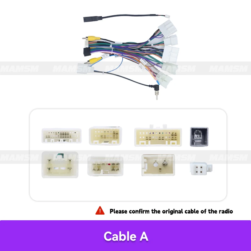 MAMSM 10 inch For TOYOTA PREVIA ESTIMA TARAGO 2019-2022 Android Car Radio Fascia Stereo Frame Multimedia Wiring Harness Canbus