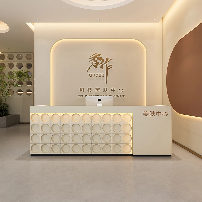 

Counter Shop Reception Desk Restaurant Office Information Cabinet Reception Desk Simple Luxury Schreibtisch Hotel Accessories