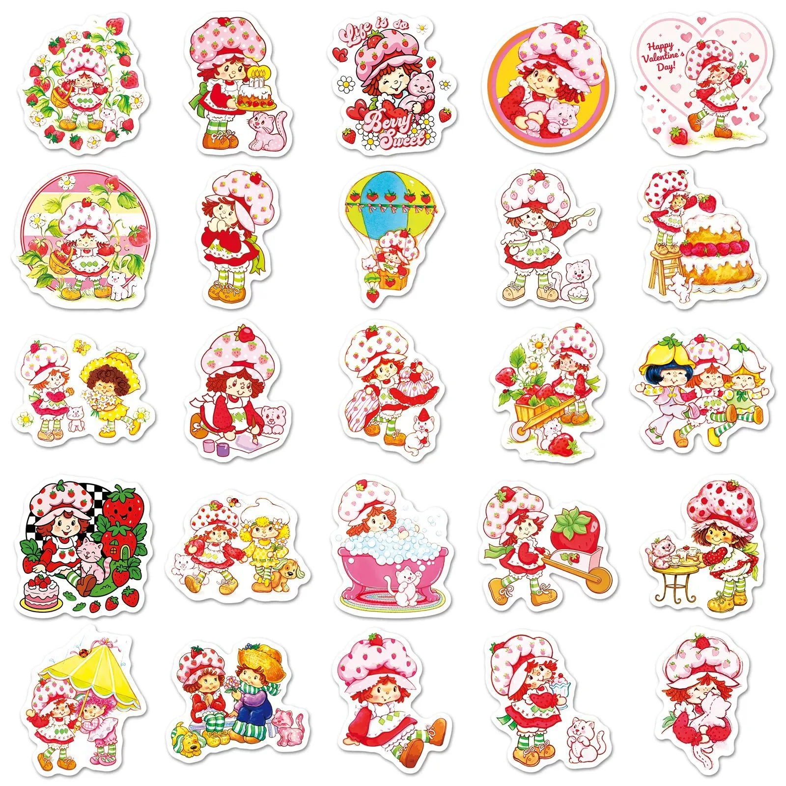 50 Buah Stiker Strawberry Shor - Strawberry Huller ulasan dan harga