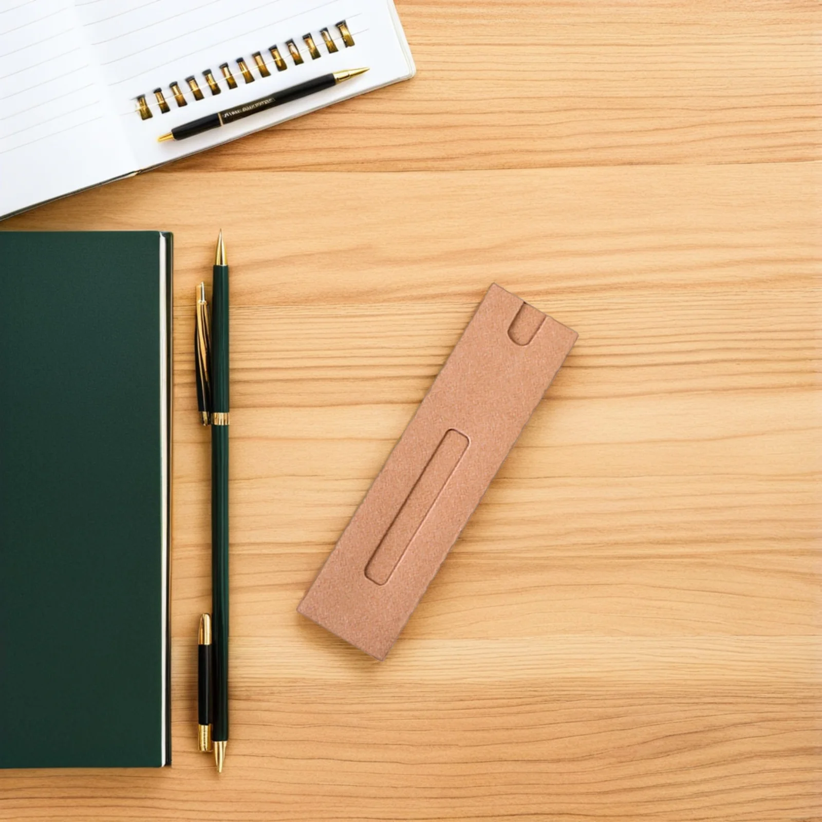 

40Pcs Kraft Paper Pen Sleeves Sturdy Material Single Pen Holder Paper Pencil Case Ideal Gift Packing Stationery Organizer