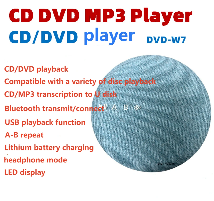 جديد محمول بلوتوث مشغل أقراص مضغوطة DVD VCD MP3 Hifi مع رئيس ووكمان USB خمر الموسيقى مع التحكم عن بعد ستيريو المنزل دراسة