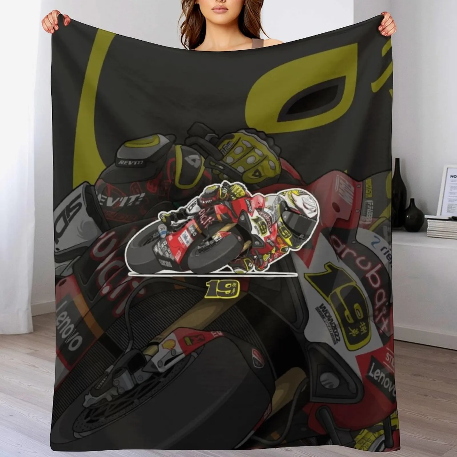 

ALVARO BAUTISTA Throw Blanket Lightweight Warm Blanket for Travel Camping