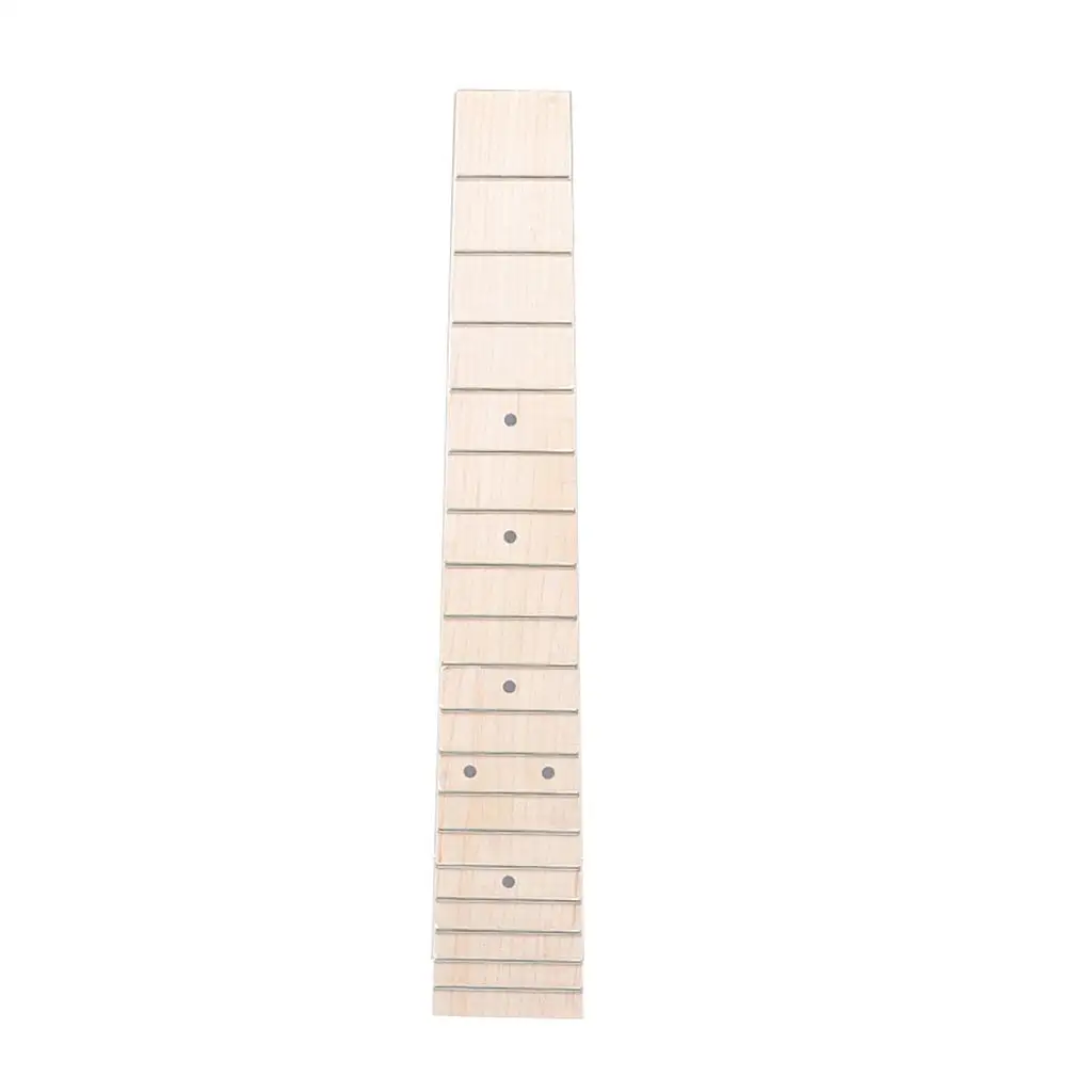 Maple 18 Fret Ukulele Fretboard Luthier Replacement Component for Ukulele Kit DIY and 26 Inch Professional Use