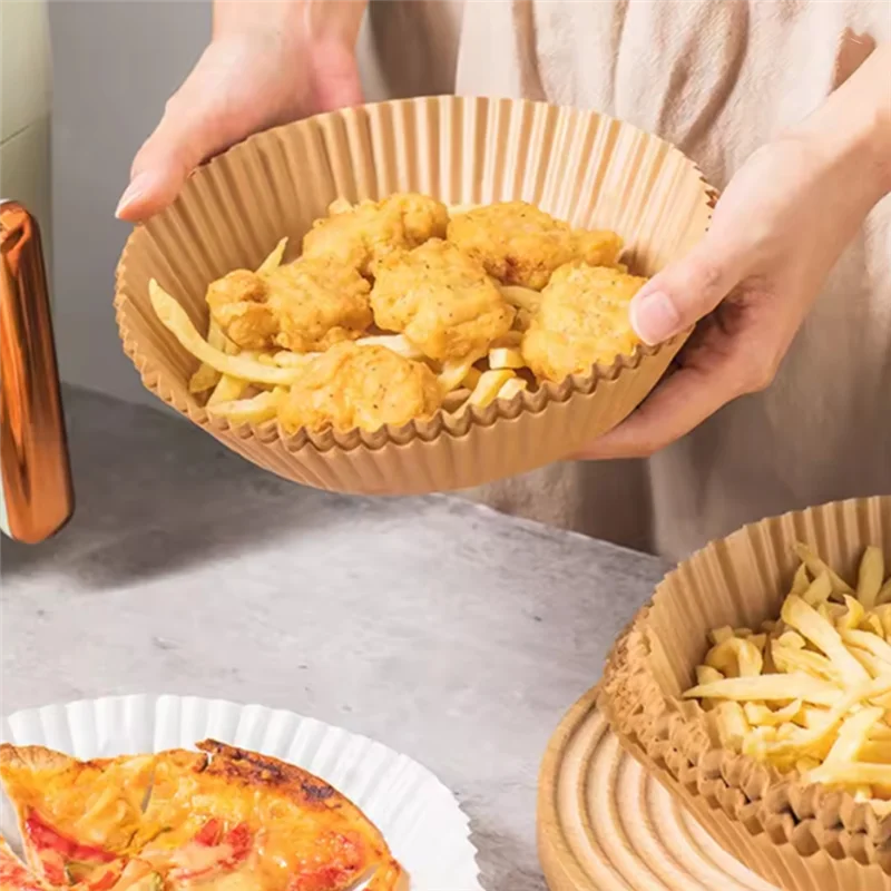 

BAAN-Disposable Air Fryer Paper 20CM Oil-Proof Water-Proof Airfryer Trays Baking Paper