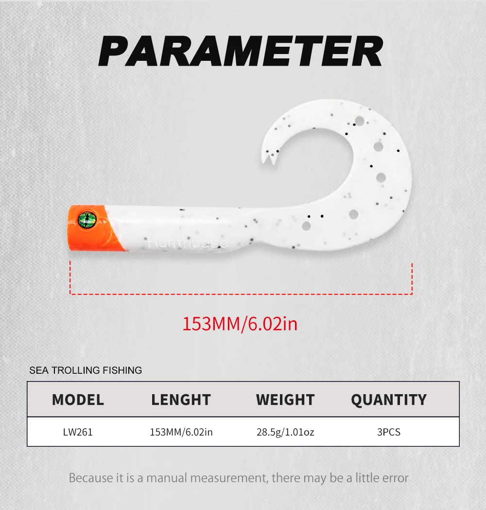 Hunthouse Twist 2.0 Soft Silicone Fishing Lure Single Tail Trailer_voghion.com