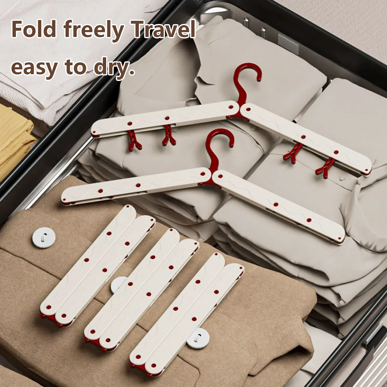 

Portable Folding Clothes Hangers Anti Slip Traceless Clothespin For Outdoor Travel Camping Multifunctional Clothes Organizers