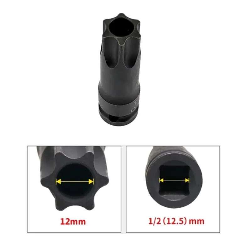 

1/2" Dr. T100 Hollow Torx Bit Socket For Mercedes Benz Timing Chain Removal Socket