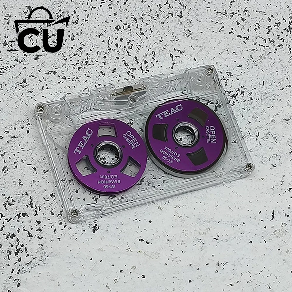 A52TDouble-Sided Color Housing Empty Tape Metal Mini Can Record 55 Minutes Empty Tape Blank Cassette Tape,Orange