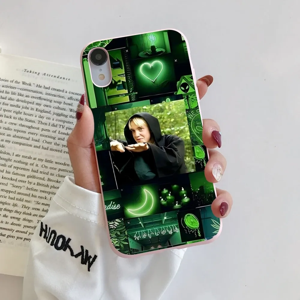 D-Draco M-Malfoy Phone Case for iPhone 14 11 12 13 Mini Pro Xs Max 8 7 6 6S Plus X XR Solid Candy Color Case