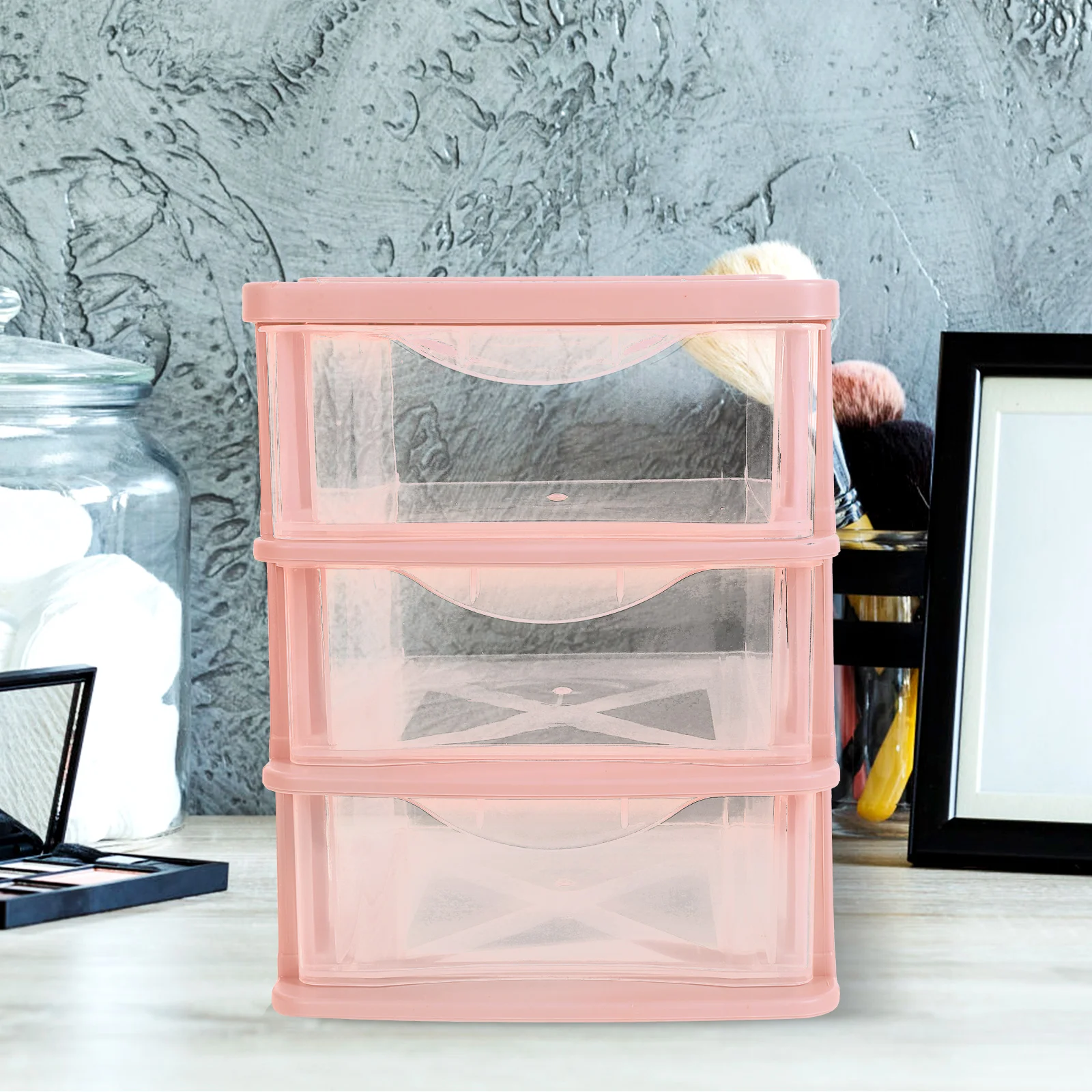 

3 Tier Drawer Style Desk Organizer Box for Office Storage Containers with Drawers Modern Desktop Organizer for Stationery