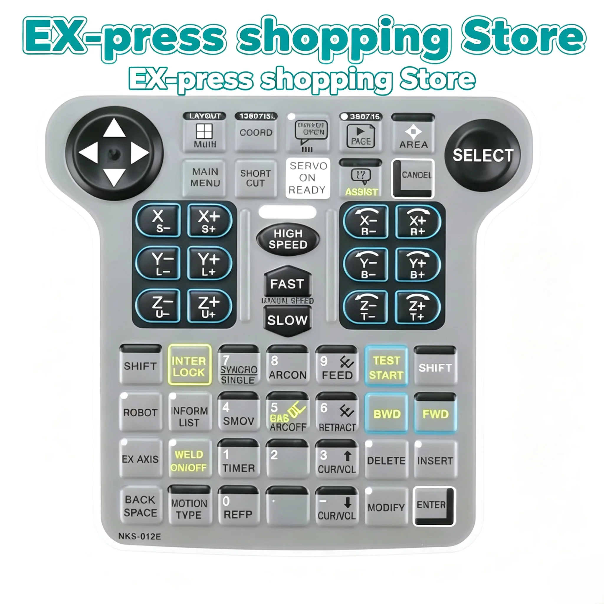 Wear Resistant Key Membrane Overlay Spare Parts For NX100 Manipulator Handheld Controller