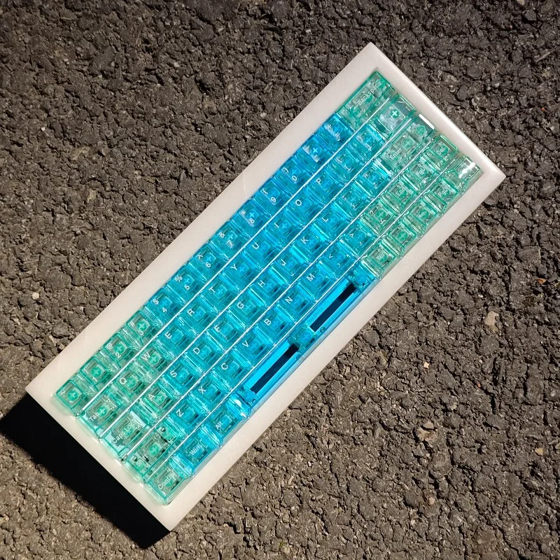 

First60 White Marble Mechanical Keyboard Shell Gh60 Magnetic Switch Wooting60HE Customized Keyboard Shell Gaming Accessories