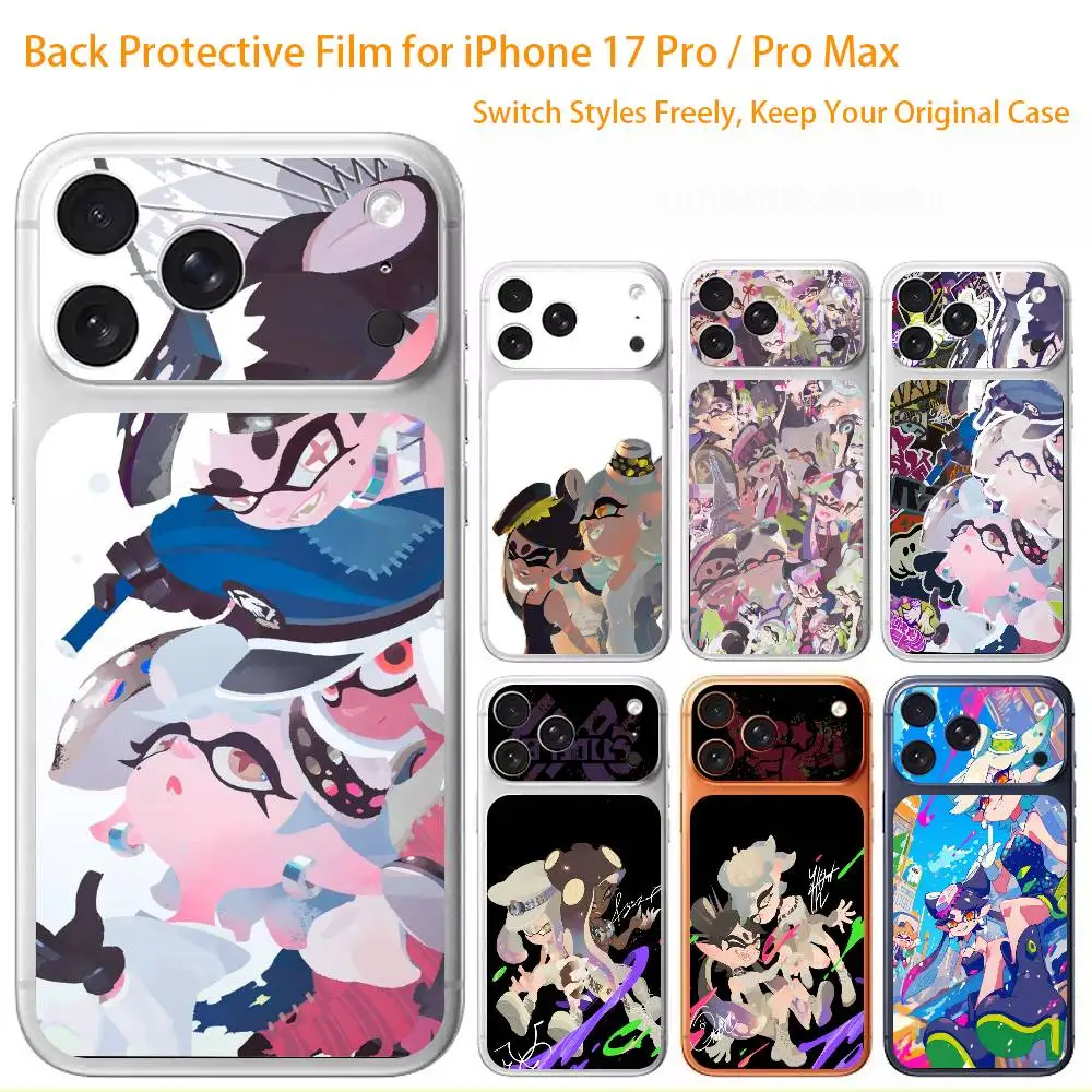 Game S-Splatoon  Premium Skin Wrap for iPhone 17 Pro/Max, Back Frame Camera Protective Decal (Not Case)