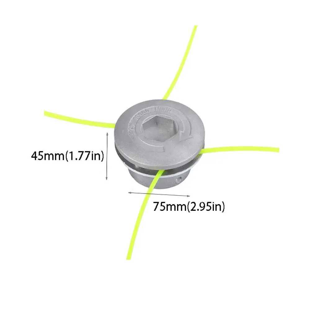 Aluminum Construction Universal Trimmer Head Replacement Tool Part Four Trimmer Lines Grass Trimmer Head Lawn Mower Accessories