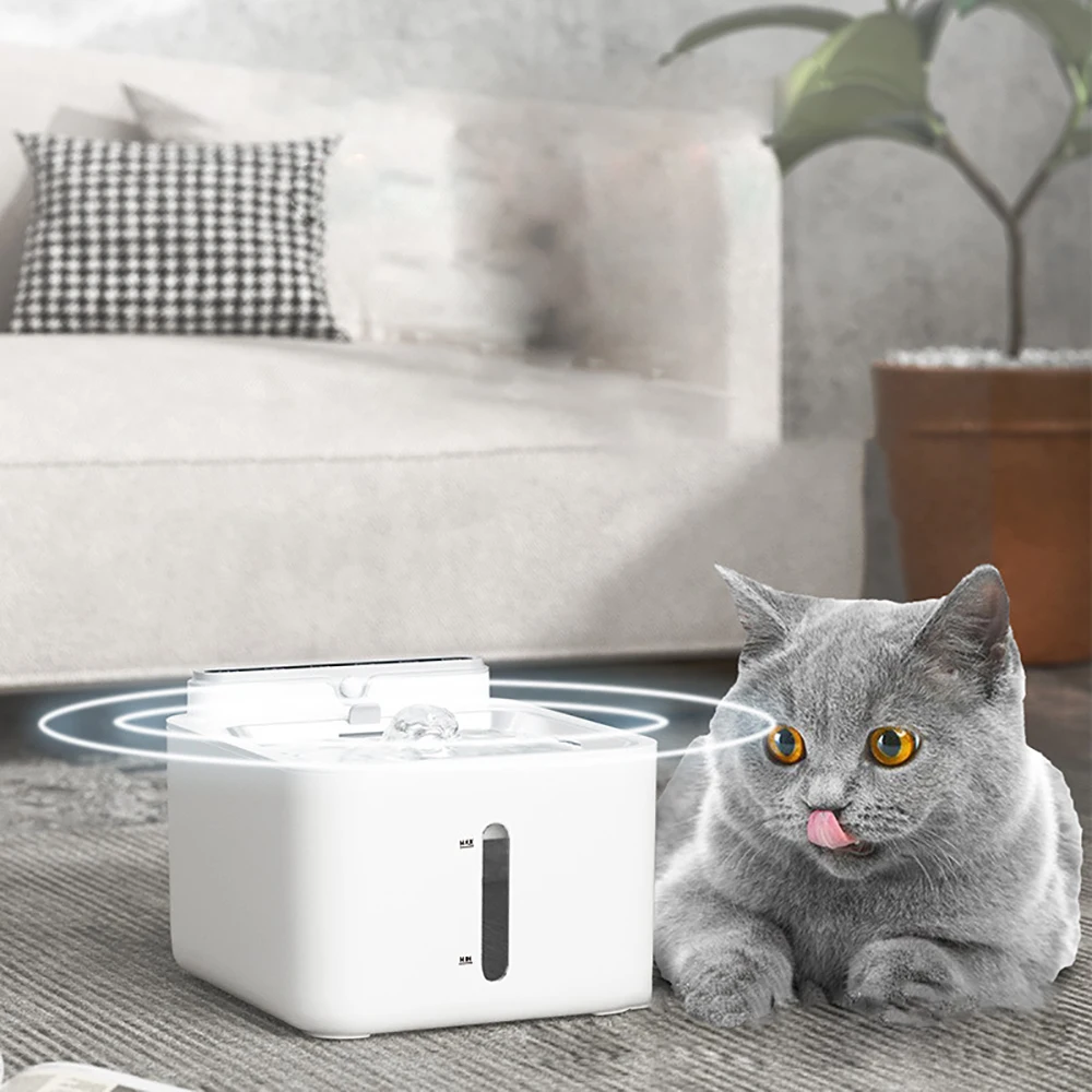 

Automatic Cat Water Fountain Wireless Sense Dog Drink Bowl Portable Rechargeable Dispenser Pet Drinking Fountain for Cats Feeder