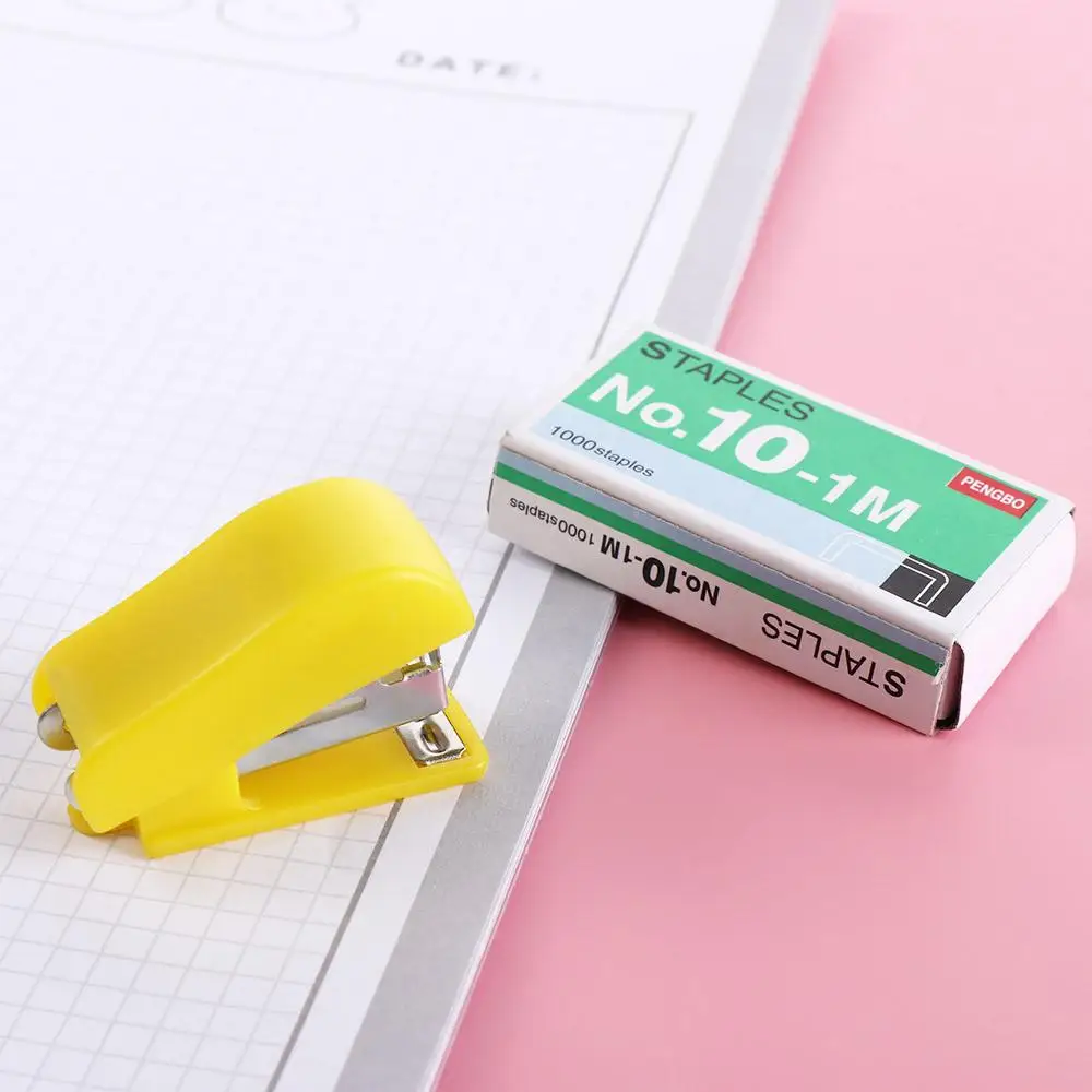Portable Effortless Labor-Saving Stapler Set Small Fixing Bookbinding Machine Paper Binding Paper Stapling Tools Office