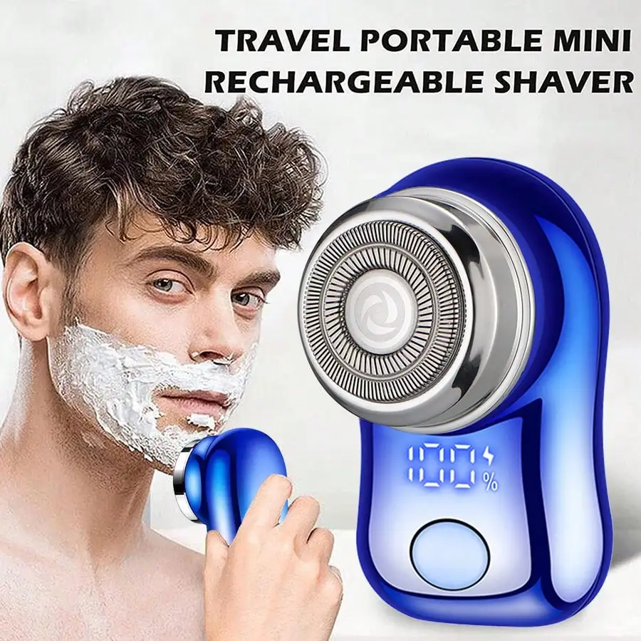 Rechargeable Electric Shaver For Men, Digital Display, Compact & Portable, Suitable For Business Travel And Men's Holiday Gift ，Cordless Detachable Electric Shaver For Face，Cordless Rechargeable Foil  image 4
