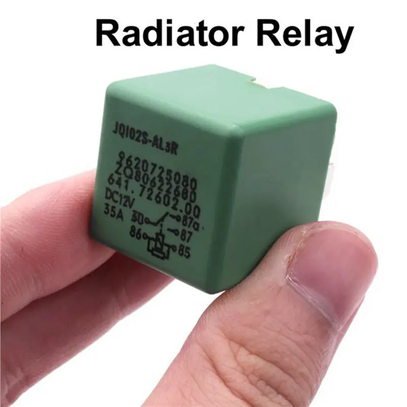 AAAF 4 Pcs 12V 35A 5 Pins Cooling Radiator Fan Relay Green 6547TX For 206 207 306 307 406 407 807