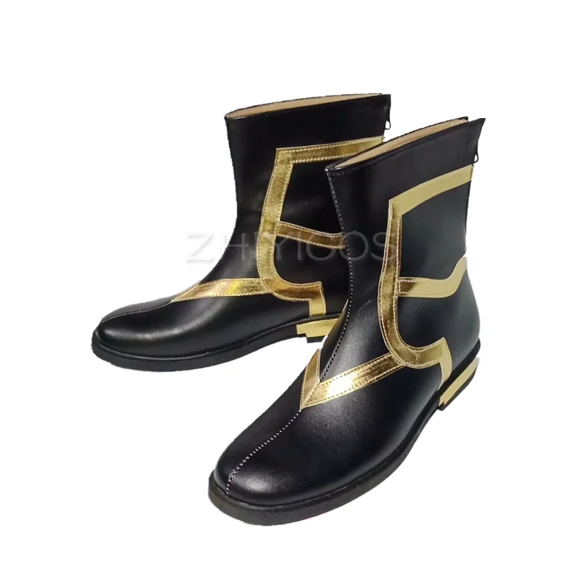 Nuevos zapatos de Cosplay Fate Grand Order Caster Merlin de cuero PU, botas de Cosplay de Anime, zapatos de fiesta de Halloween para mujeres/hombres, talla 35-47