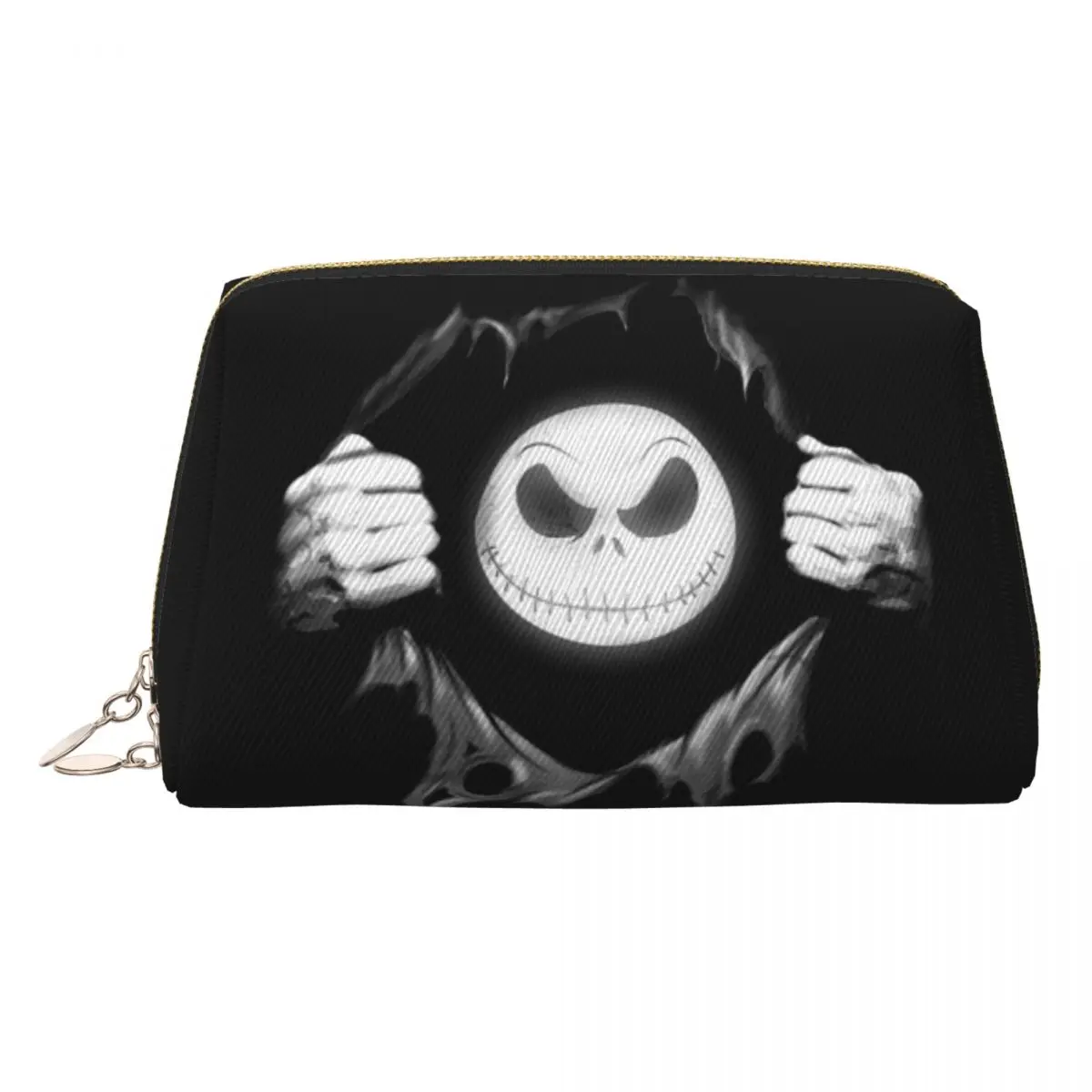 

Custom Jack's Heart The Nightmare Before Christmas Travel Cosmetic Bag Toiletry Makeup Organizer Ladies Beauty Storage Dopp Kit