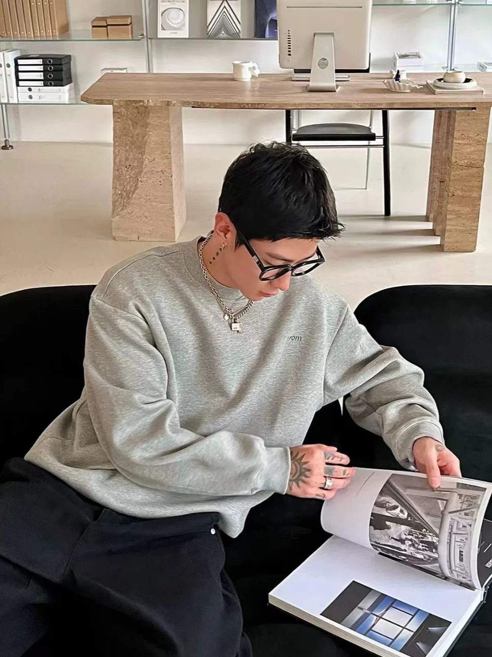 

Свободный свитшот в американском стиле с длинными рукавами и круглым вырезом, с принтом, повседневный, на весну, осень, зиму, для мужчин и женщин