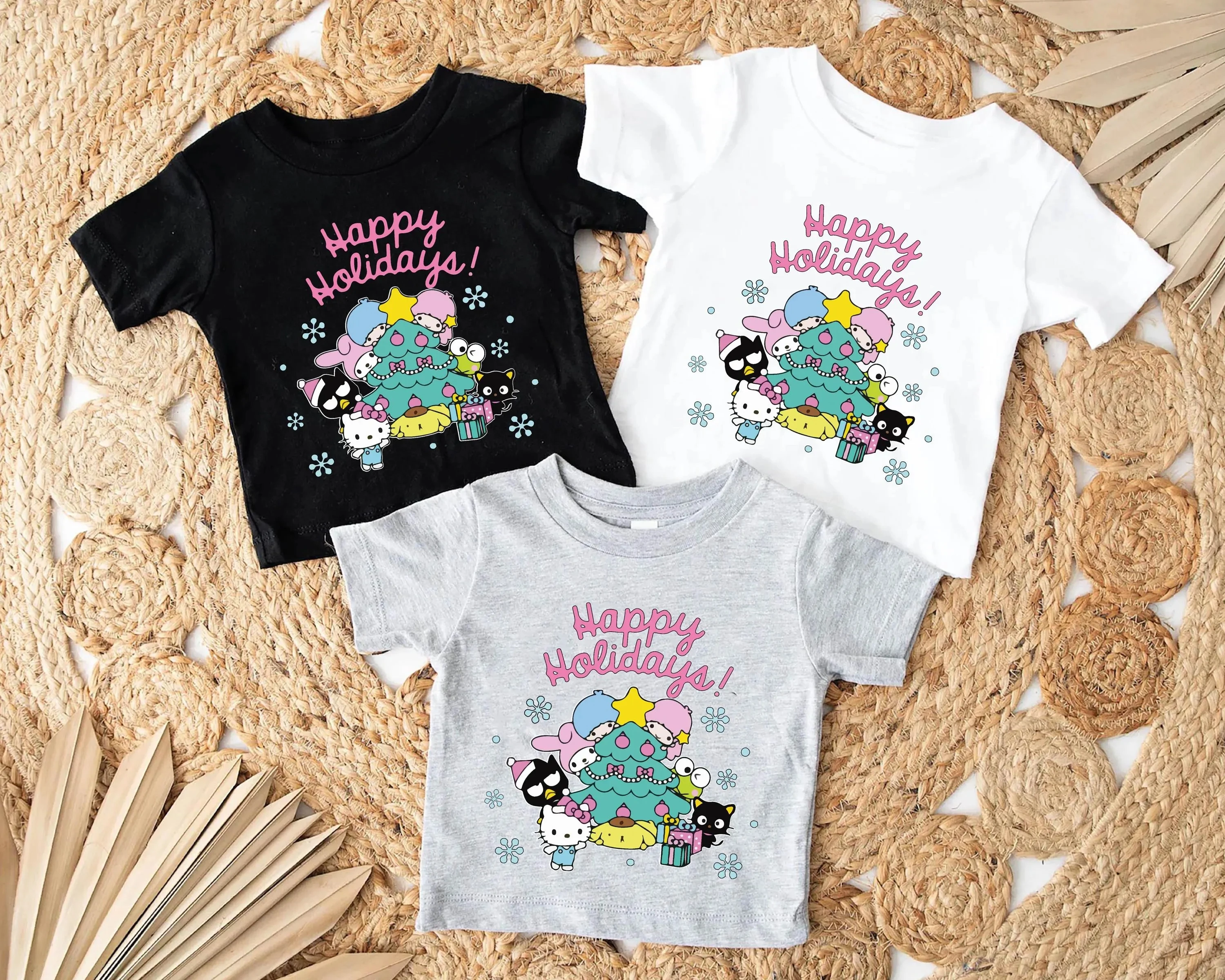 

Hello Kitty Christmas T-Shirt Men Women Kawaii Shirt Couples Unisex Oversized Y2k Girls Christmas Nutcracker Shirt Cute Xmas Tee