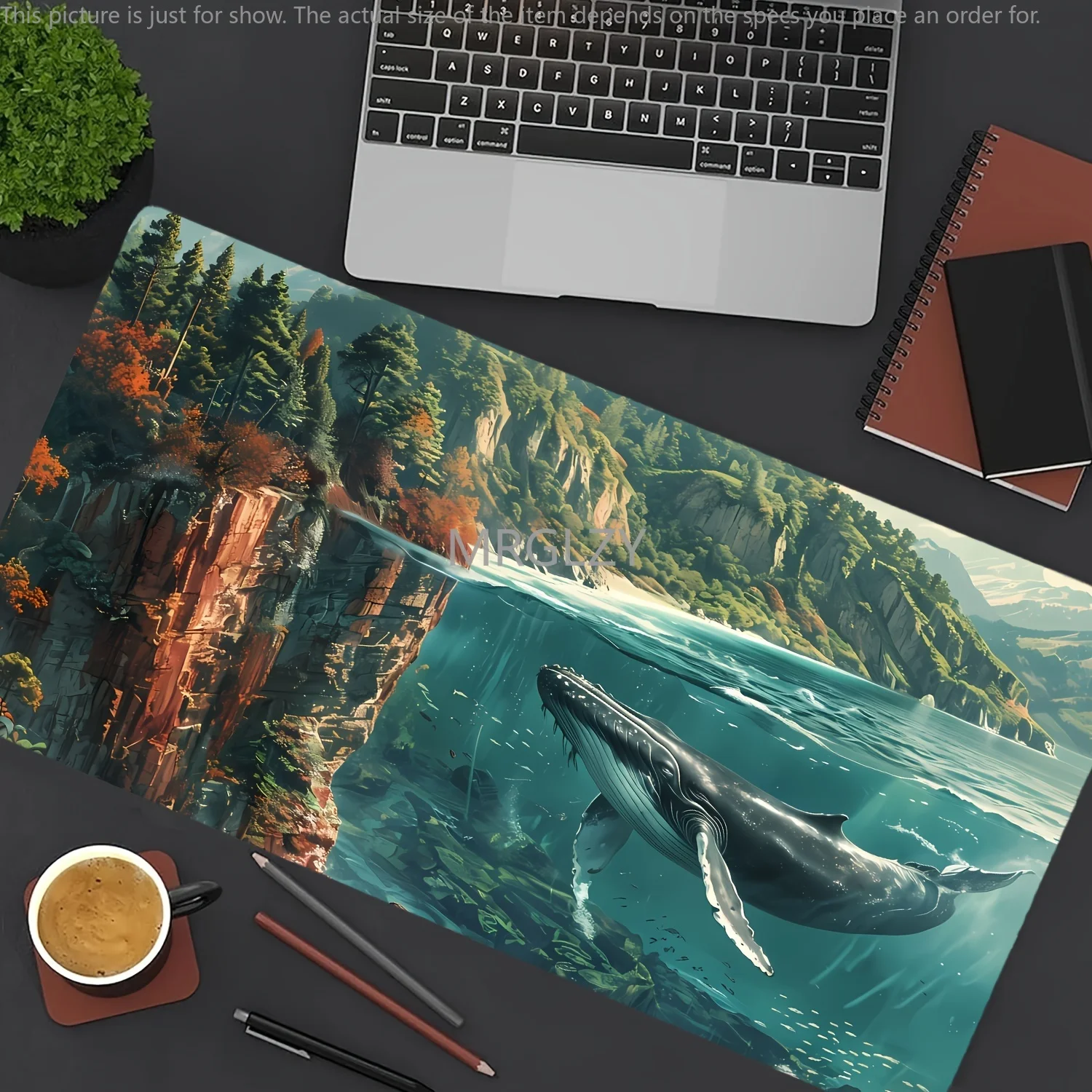 

Whale in Ocean Design Mouse Pad Large Rubber Anti-slip PC Desk Accessories Mousepad for Office and Gamer Keyboard Mats Decor Mat