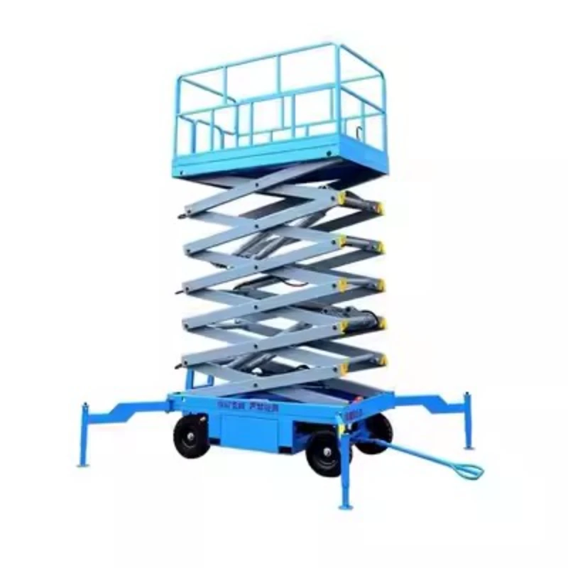 Elevating platform electric three wheel mobile scissor fork lift high-altitude work climbing vehicle