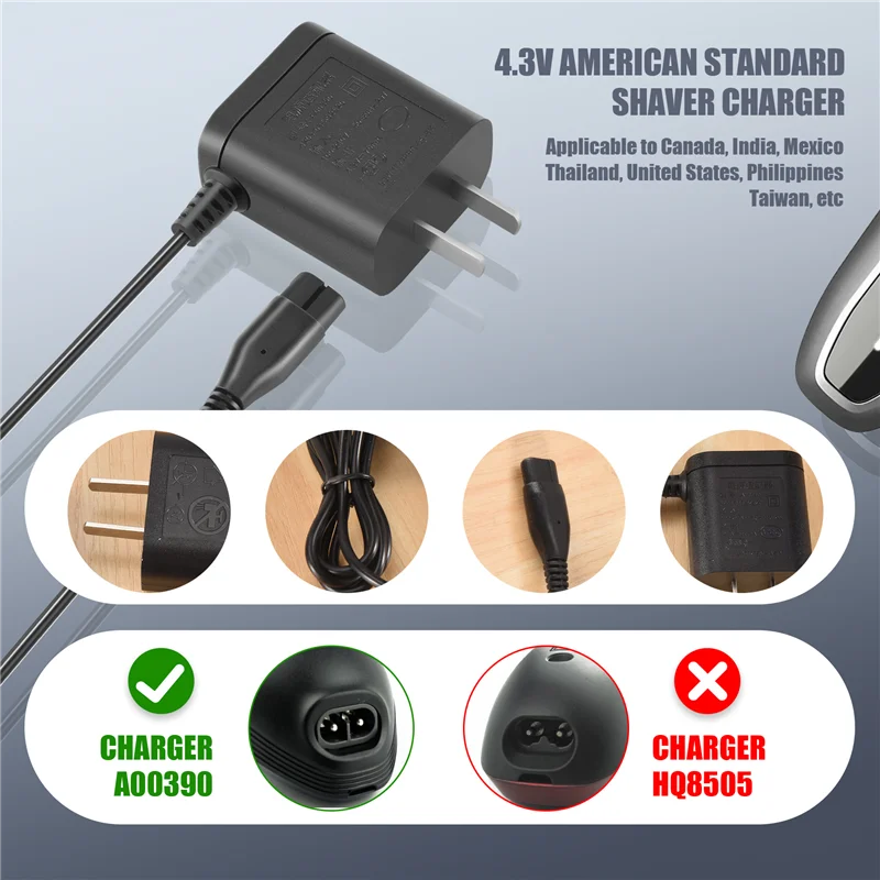 

Подходит для бритвы Norelco, адаптера шнура питания зарядного устройства A00390-B27C