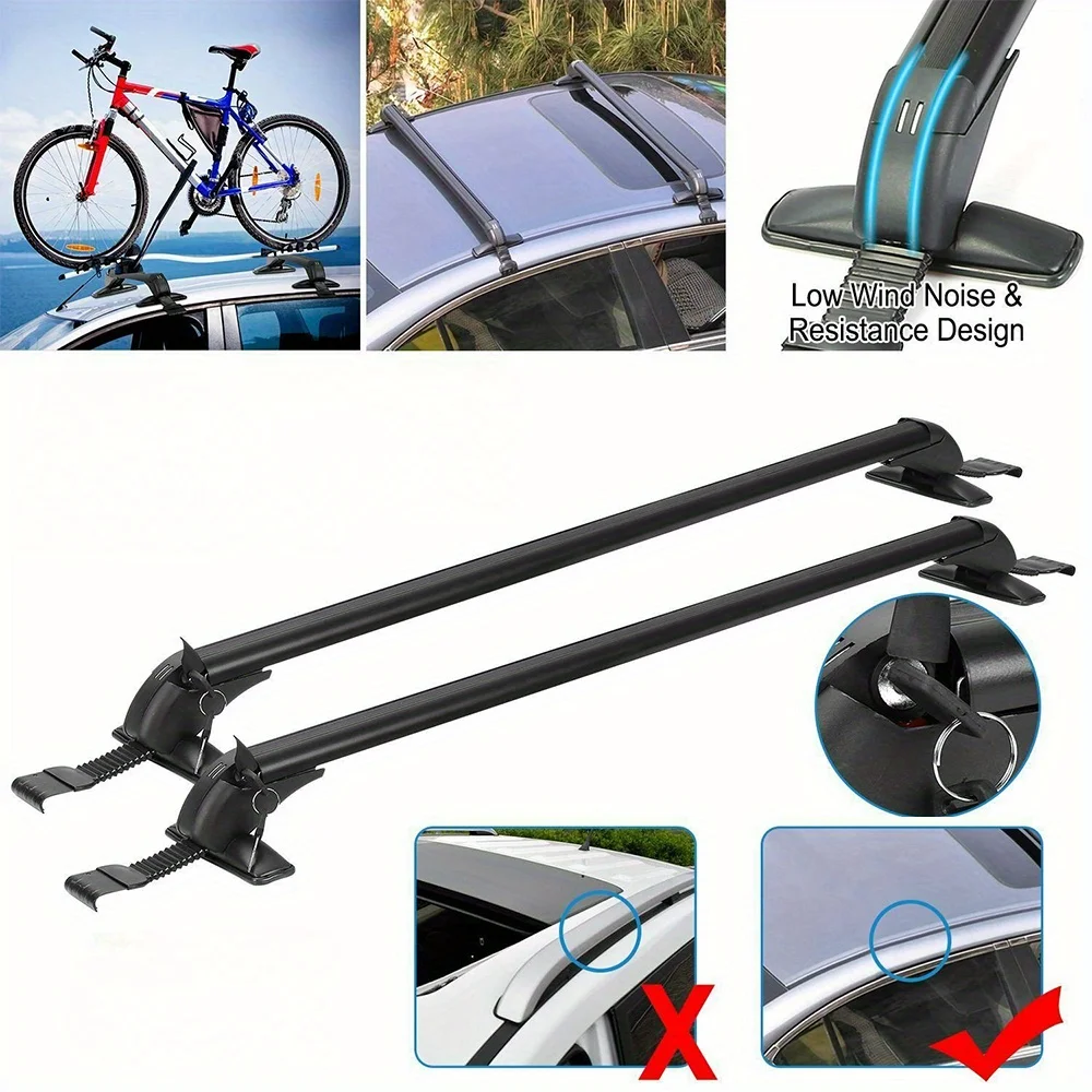 

Universal Pair Of Auto SUV Car Roof Top Cross Bars Luggage Cargo Rack Aluminum