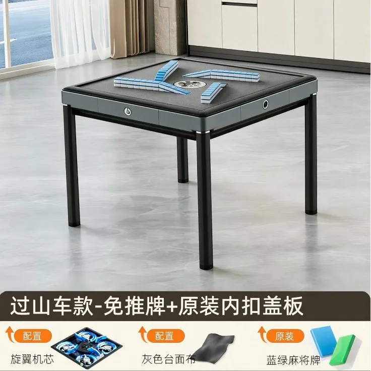 HYS new model mahjong table, fully automatic home bass four-burner mahjong machine, foldable heated mahjong hall electric