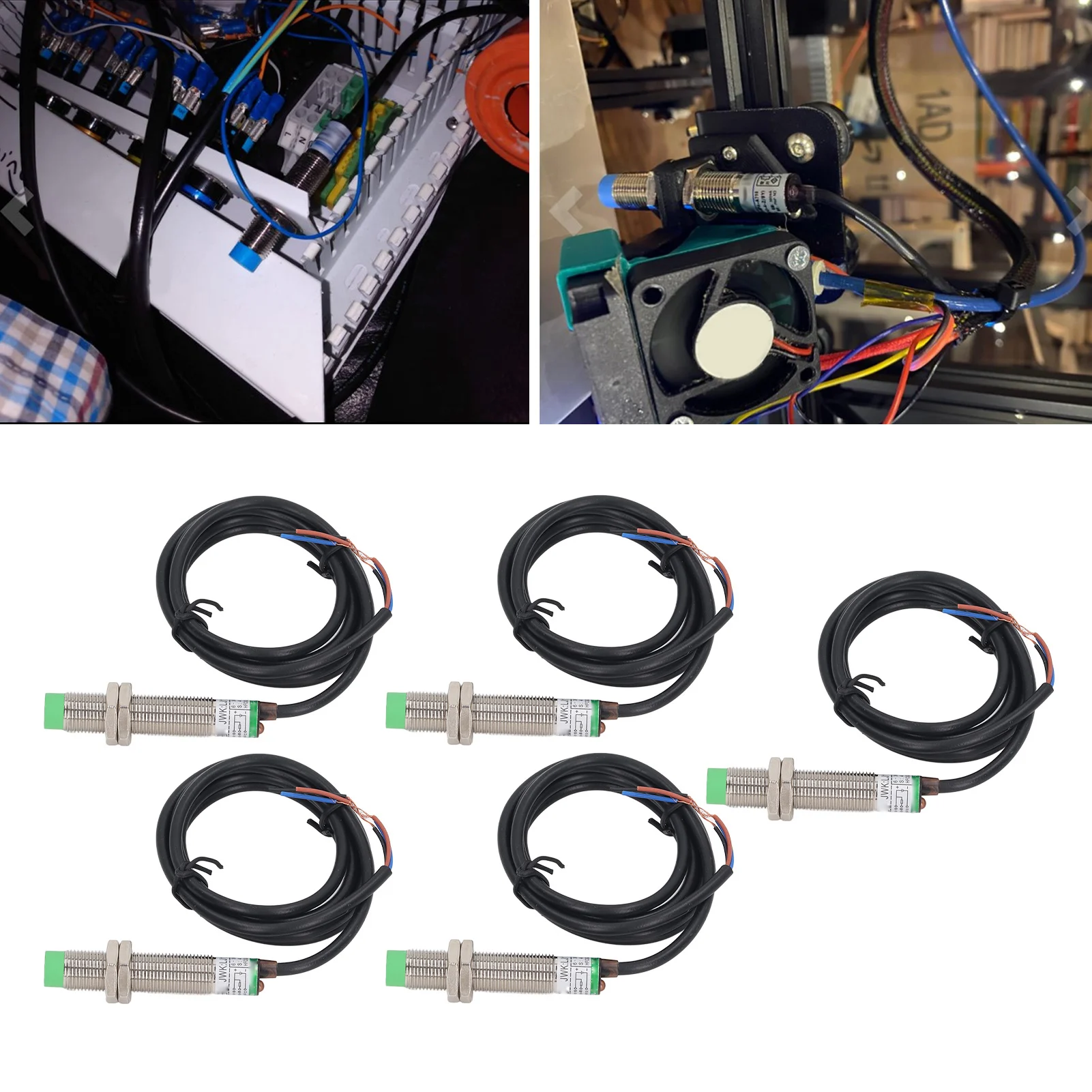 

5 шт. индуктивных датчиков приближения M12, NPN NC, IP65, водонепроницаемые, 6-36 В постоянного тока