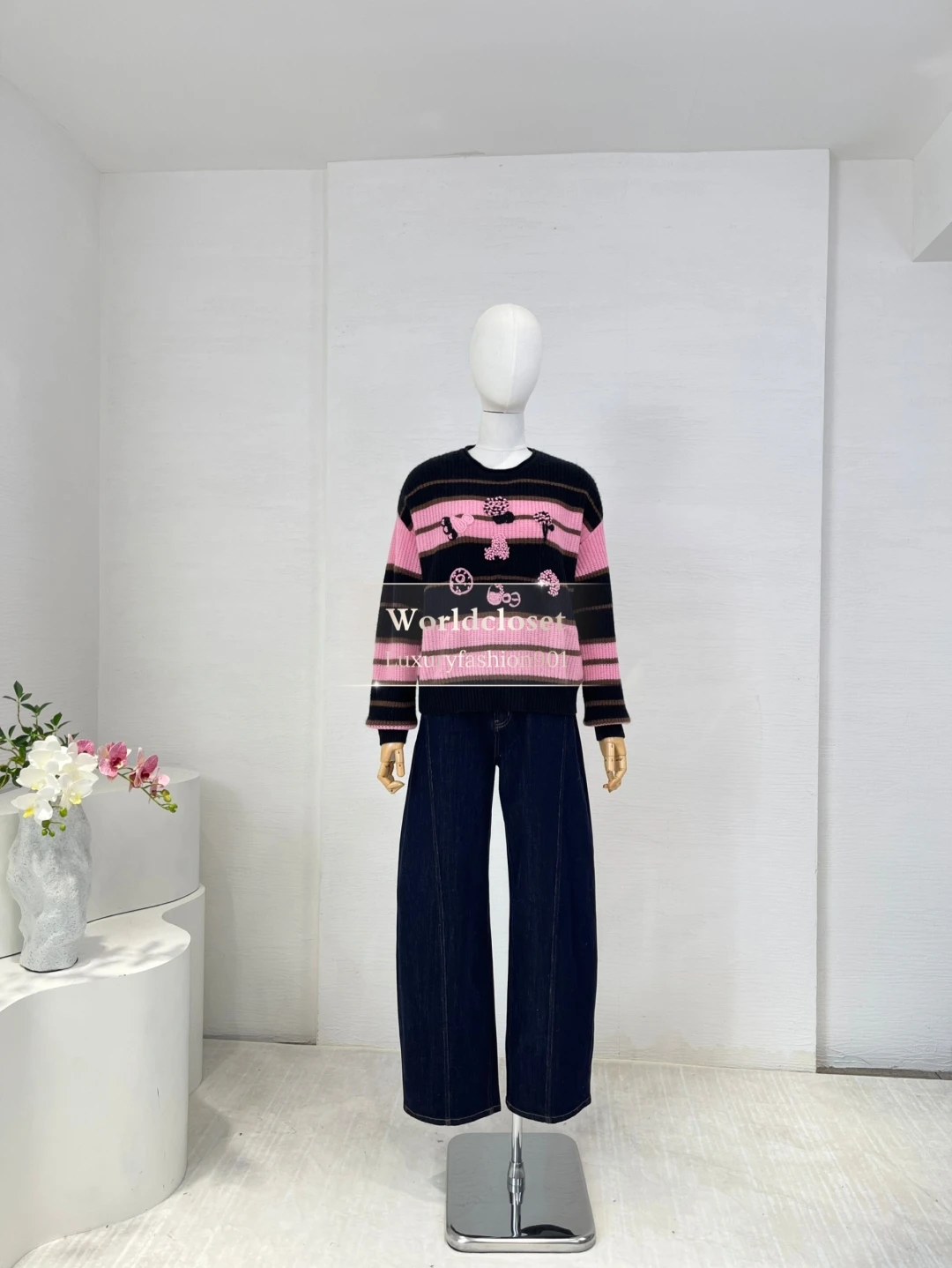 

Блузка с длинным рукавом, топы высшего качества, новинка 2025 года, красивая разноцветная зимняя шерсть