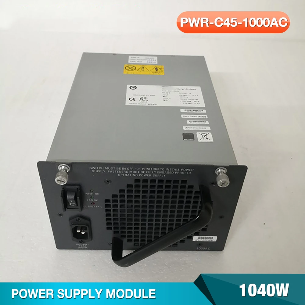 

For CISCO Power Supply Used On WS-C4503 4506-E Series Switches 341-0037-05 B0 1040W PWR-C45-1000AC