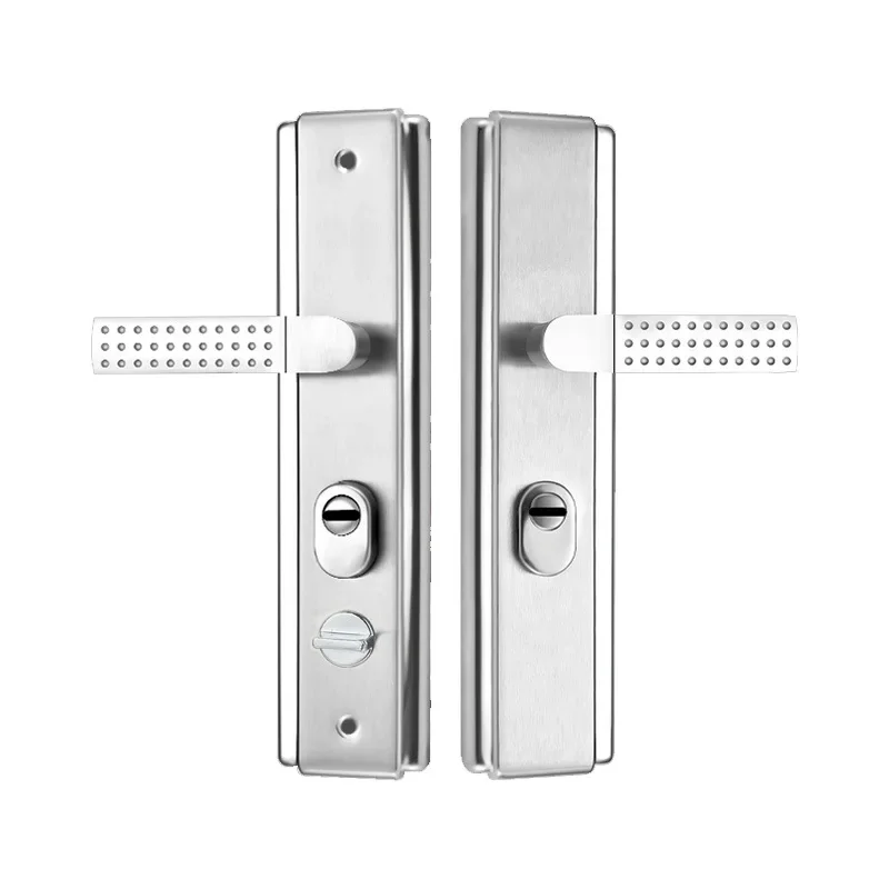 Multi Function  Stainless Steel Anti-theft  Entrance Gate Lock plate  Anti-explosion Security Mirrow Shinny Widen lock Handle