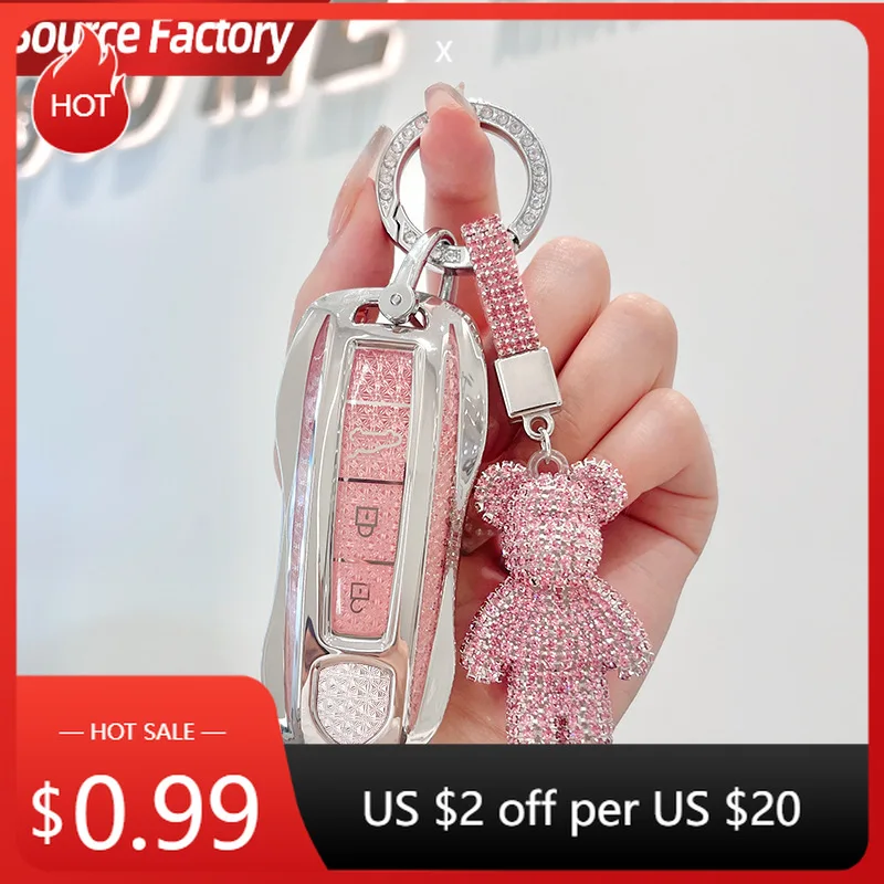 

Автомобильные наклейки из ТПУ, чехол для дистанционного ключа автомобиля, держатель, защитная цепочка, брелок для Porsche Taycan Panamera Macan Cayenne Hybir