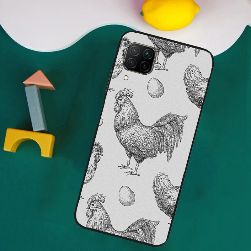 Chicken Pattern For Huawei Nova 9 10 SE Nova 11i 8i 3i 5T Y90 Y91 Y70 Y60 Y61 P20 P30 P40 Lite P60 Pro Case