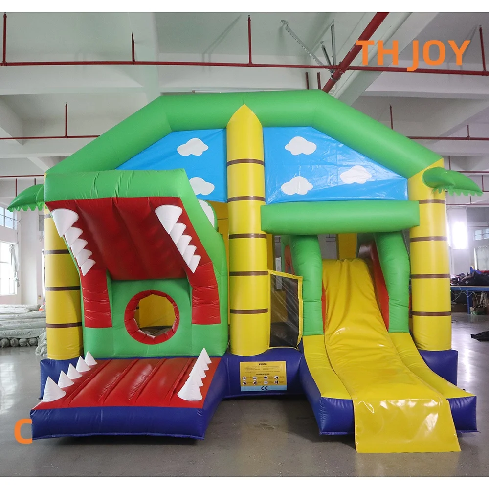 배송비 포함, 악어 모양 에어바운스, 슬라이드가 있는 상업용 에어바운스