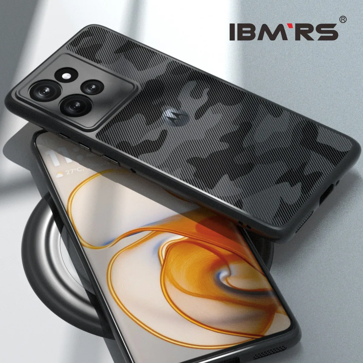 

IBMRS for Motorola Edge 50 Case,camo Clear transparent phone protection shell