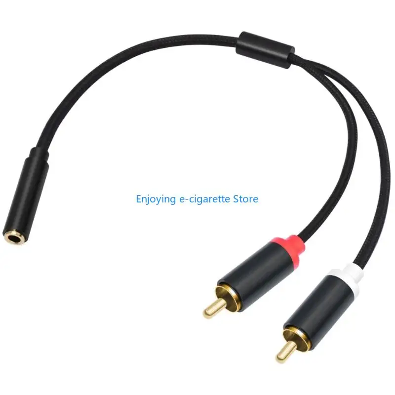 Compactly 3.5Mm Female to Double Sound Cable for Receiver Amplifiers Setups Y4QF