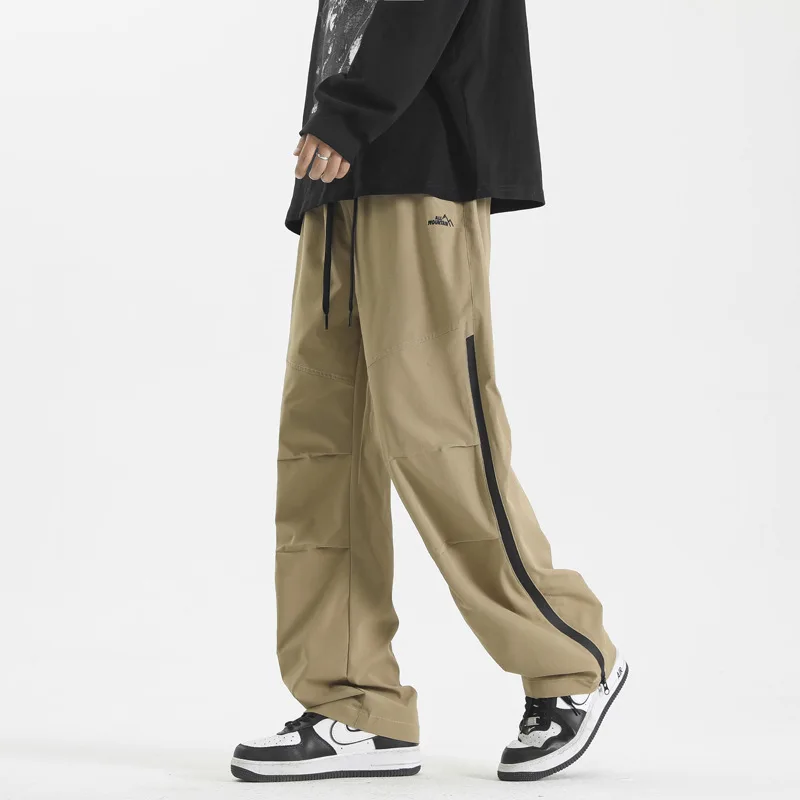 Outdoor Pants Men Waterproof Hiking Trousers Side Zipper Breathable Spring Summer Lightweight Climbing Campang Pants Streetwear