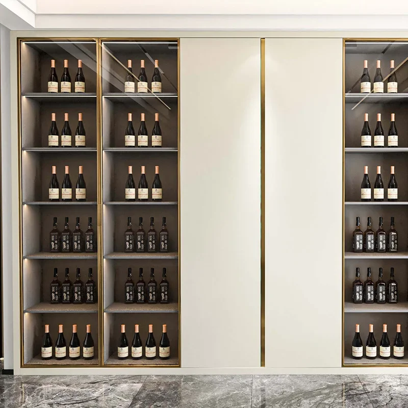 

Furniture Solid Wood Whole House Wine and Dining Cabinet Integrated Living Room Display and Wall Storage Wardrobe Style